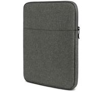 moex Funda para libro electrónico Kobo Libra 2 bolsa con cremallera y bolsillo para accesorios, funda de tela e-reader forro suave, funda protectora minimalista, gris oscuro