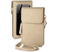 moex Funda para Nubia RedMagic 10 Air - Bolso pequeño con bolsillo para teléfono móvil y ventana, 2 compartimentos adicionales, bolso bandolera para mujer, color beige arena