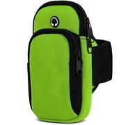 moex Funda para Samsung Galaxy A5 (2017), brazalete deportivo de neopreno, soporte para teléfono móvil, brazo para correr, deporte, pulsera con 2 compartimentos, funda para correr, color verde