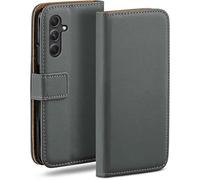 moex Funda para Samsung Galaxy A54 5G con tarjetero, funda plegable de 360 grados, piel sintética para Samsung Galaxy A54 5G, color gris oscuro
