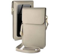 moex Funda para teléfono móvil para Xiaomi 15 Ultra - Bolso pequeño con bolsillo para teléfono móvil y ventana, 2 compartimentos adicionales, bolso bandolera para mujer, color gris plateado