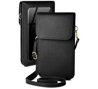 moex Funda para teléfono móvil para Xiaomi 15 Ultra - Bolso pequeño con bolsillo para teléfono móvil y ventana, 2 compartimentos adicionales, bolso bandolera para mujer, color negro ónix