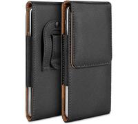 moex Funda para TP-Link Neffos C5 Max funda con clip para cinturón, funda de piel sintética para teléfono móvil, funda de piel sintética, funda protectora para cinturón, color negro