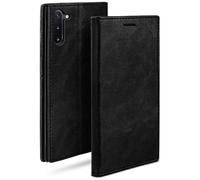 moex Funda Tipo Cartera de Piel sintética con Atril - Compatible con Samsung Galaxy Note10 | Noir