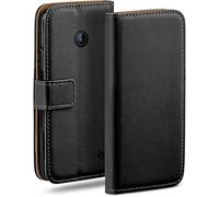 moex Funda tipo libro para Nokia Lumia 630/635 (con tarjetero, plegable 360 grados), color negro