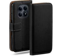 moex Funda tipo libro para Redmi Note 15 (4G) con compartimento para tarjetas, funda plegable de 360 grados, funda con tapa, funda de piel sintética, color negro