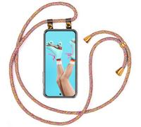 moex Handykette für Poco M8 Pro 5G Hülle mit Band abnehmbar, Handyhülle mit Kette zum Umhängen, Handyband 155 cm lang Stoff Kordel Umhängehülle, Handy Umhängeband, Rainbow