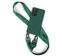 moex Hover Cover para Samsung Galaxy A52 / A52s 5G Funda para colgar con correa, funda con cadena para teléfono móvil extraíble, correa para teléfono móvil y mosquetón con cordón suave, con cadena