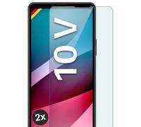 moex Protector de pantalla de cristal templado para Sony Xperia 10 V, resistente y resistente a los arañazos, irrompible, 2 unidades