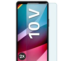moex Protector de pantalla de cristal templado para Sony Xperia 10 V, resistente y resistente a los arañazos, irrompible, 2 unidades