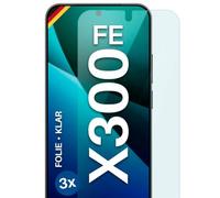 moex Protector de pantalla para Vivo X300 FE, ultra transparente, HD, 0,2 mm, compatible con cualquier funda, colocación sin burbujas, lámina para teléfono móvil extra resistente a los arañazos