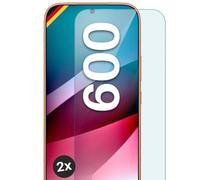 moex ShockProtect - Protector de pantalla para Honor 600 (dureza 9H, cristal templado, protector de pantalla, compatible con cualquier funda de teléfono móvil, 2 unidades)