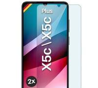 moex ShockProtect - Protector de pantalla para Honor X5C/X5C Plus, dureza 9H, protector de pantalla de cristal templado 9H, ultratransparente, compatible con cualquier funda, 2 unidades