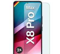 moex ShockProtect - Protector de pantalla para Poco X8 Pro Max (dureza 9H, cristal templado, protector de pantalla, compatible con cualquier funda de teléfono móvil, 2 unidades)