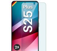 moex ShockProtect - Protector de pantalla para Samsung Galaxy S25 Plus (dureza 9H, resistente a los arañazos e irrompible, 2 unidades)