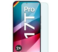 moex ShockProtect - Protector de pantalla para Xiaomi 17T Pro Glass 9H, dureza 9H, cristal protector de pantalla de cristal blindado, compatible con cualquier funda de teléfono móvil, 2 unidades