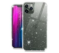 moex Sparky Case Compatible con Apple iPhone 11 Pro Max Funda con efecto purpurina, funda de silicona transparente, funda fina para niña, ultrafina, transparente