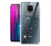 moex Sparky Case Compatible con Xiaomi Redmi Note 9 Pro Funda con Efecto Brillante Carcasa de Silicona Transparente Funda para Teléfono Móvil Delgado Niñas Ultra Slim - Cristal Transparente