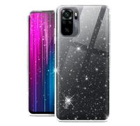 moex Sparky Case para Redmi Note 10/Note 10S Funda con efecto purpurina de silicona transparente fina y suave, funda transparente con diseño brillante, transparente