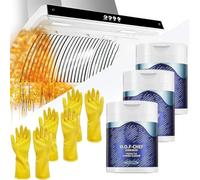 Mof Chef - Polvo limpiador protector de cocina, polvo limpiador de manchas de aceite pesado, potente limpiador de espuma para eliminar óxido de cocina, limpiador desengrasante resistente fácil de