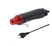 mofa Pistola de aire caliente, pistola de calor termocontraíble con soporte para grabado y secado de pintura, boquilla de calefacción eléctrica multiusos 300 W 220 V (negro)