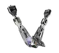 MOFAGE TALOS - Brazo mágico de vaporización, diseño exoesqueleto, capacidad de carga de 5 kg, cierre rápido, fricción ajustable, precisión CNC, para monitor, luz LED, cámara de acción (gris titanio)