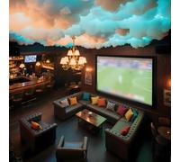 Mofgoe Luces LED LED de la Nube con Tira cambiante de Color, Nubes de Techo de Techo con USB, luz de Trueno para Sala de Juegos, Dormitorio, Bar, Club,10m
