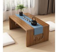 MOFGOE Mesa de Centro con Suelo de bambú, Escritorio de Madera Plegable para Sala de Estar, Escritorio de Madera portátil japonés, Mesa Baja de Suelo China, para Comedor/Sala de té/Tatami,39.4in
