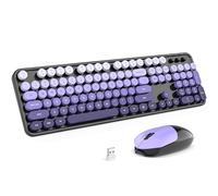 MOFII Combo de teclado y mouse inalámbricos para computadora, teclado de tamaño completo con teclado numérico y mouse 2 en 1 conectado por USB para PC, portátil, escritorio, Windows 7, 8, 11, negro y