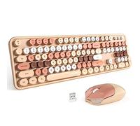 MOFII Combo de teclado y ratón inalámbrico para computadora, máquina de escribir teclado de tamaño completo con teclado numérico y mouse conectado USB 2 en 1 para PC, computadora portátil, escritorio