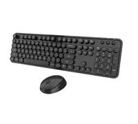 MOFII - Juego de Teclado y ratón inalámbrico Sweet 2,4 G (Blanco-Beige)