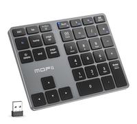 MOFII Teclado numérico Bluetooth para laptop, teclado numérico inalámbrico gris, 35 teclas, teclado numérico recargable USB-C, contabilidad de datos financieros portátiles, 10 teclas para computadora