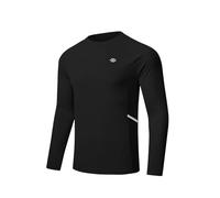 MoFiz Camiseta Anti UV Hombre Rápido Manga Larga Corta Transpirable Rashguard Secado Surf Correr Natación Negro 2XL