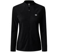 MoFiz Chaqueta Deportiva Mujer Sudadera Ligera de Manga Larga Transpirable con Cremallera Completa Cuello Redondo sin Capucha Camiseta de Running Fitness Yoga Negro XL