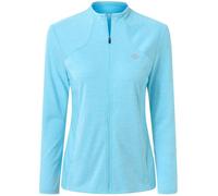 MoFiz Chaqueta Deportiva Mujer Sudadera Ligera de Manga Larga Transpirable con Cremallera Completa Cuello Redondo sin Capucha Camiseta de Running Fitness Yoga Azul Cielo 3XL