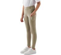 MoFiz Pantalon Equitacion Niña Mallas Equitacion Pantalones Montar a Caballo Niña con Bolsillo para Verano Caqui 140-158