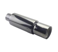 Mofle trasero Sistemas de escape para motocicleta y coche, punta silenciador Universal acero inoxidable, ID 51MM, 57MM, 63MM, salida 90mm, tubo con estilo(Titanium 57mm)