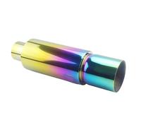 Mofle trasero Sistemas de escape para motocicleta y coche, punta silenciador Universal acero inoxidable, ID 51MM, 57MM, 63MM, salida 90mm, tubo con estilo(Colorful 63mm)