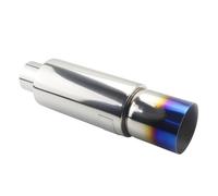 Mofle trasero Sistemas de escape para motocicleta y coche, punta silenciador Universal acero inoxidable, ID 51MM, 57MM, 63MM, salida 90mm, tubo con estilo(Blue 51mm)