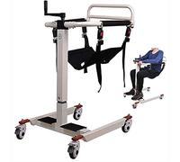 MOFOCO Silla de Ruedas para Ducha y WC, Elevador para Silla De Ruedas Grúa para Elevación Y Traslado De Pacientes Reposapiés Abatibles Ajustables en Altura para Ancianos Discapacitados