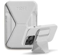 MOFT Cartera Magnético para iPhone 15 14 13 12 Series, Soporte Magnético de Cuero Vegano para Teléfono Tarjetero con 3 Ángulos de Visión, Fuerza Magnética Mejorada (Gris Niebla)