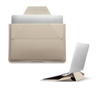 MOFT Funda para Portatil, 2 en 1 Bolsa & Soporte Delgada para Portátil para 13,3 Pulgadas MacBook Air/Pro y DELL/HP/Lenovo/ASUS, con Almacenamiento Ampliable, 2 Ángulos Ajustables, Blanco Playa