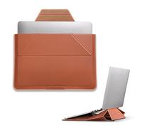 MOFT Funda para Portatil, 2 en 1 Bolsa & Soporte Delgada para Portátil para 13,3 Pulgadas MacBook Air/Pro y DELL/HP/Lenovo/ASUS, con Almacenamiento Ampliable, 2 Ángulos Ajustables, Marrón