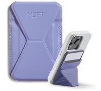 MOFT MagSafe Cartera Soporte para iPhone 16/15/14/13 Series Compatible con MagSafe, Soporte Magnético de MOVAS Cuero Vegano para Teléfono con 3 Ángulos de Visión, 2 Soportes Tarjetas (Lavanda)