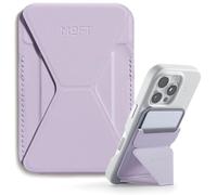 MOFT MagSafe Cartera Soporte para iPhone 16/15/14/13 Series Compatible con MagSafe, Soporte Magnético de MOVAS Cuero Vegano para Teléfono con 3 Ángulos de Visión, 2 Soportes Tarjetas (Peonía)
