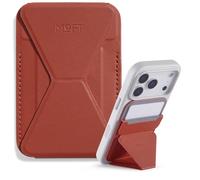 MOFT MagSafe Cartera Soporte para iPhone 17/16/15/14/13 Series Compatible con MagSafe, Soporte Magnético de MOVAS Cuero Vegano para Teléfono con 3 Ángulos de Visión, 2 Soportes Tarjetas (Rojo Arcilla)
