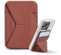 MOFT MagSafe Cartera Soporte para iPhone 17/16/15/14/13 Series Compatible con MagSafe, Soporte Magnético de MOVAS Cuero Vegano para Teléfono con 3 Ángulos de Visión, 2 Soportes Tarjetas (Siena Marrón)