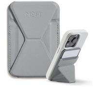 MOFT MagSafe Cartera Soporte para iPhone 17/16/15/14/13 Series Compatible con MagSafe, Soporte Magnético de MOVAS Cuero Vegano para Teléfono con 3 Ángulos de Visión, 2 Soportes Tarjetas (Cemento)