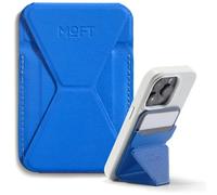 MOFT MagSafe Cartera Soporte para iPhone 17/16/15/14/13 Series Compatible con MagSafe, Soporte Magnético de MOVAS Cuero Vegano para Teléfono con 3 Ángulos de Visión, 2 Soportes Tarjetas (Zafiro)