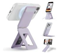 MOFT MOFT Trípode para Smartphone, Cartera 3 en 1 y Soporte Ajustable para Teléfono Móvil Soporte Magnético para Tarjetas Mini Trípode, Compatible con NFC, Piel Vegana MOVAS, Peonía